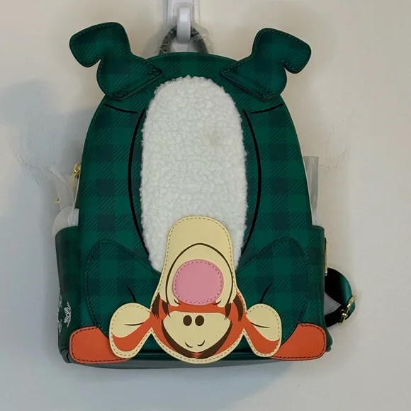 Green Plaid Tigger Backpack - Picture 1 of 10